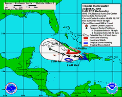 Santiago de Cuba vigila al Huracan Gustav a pesar de la calma 